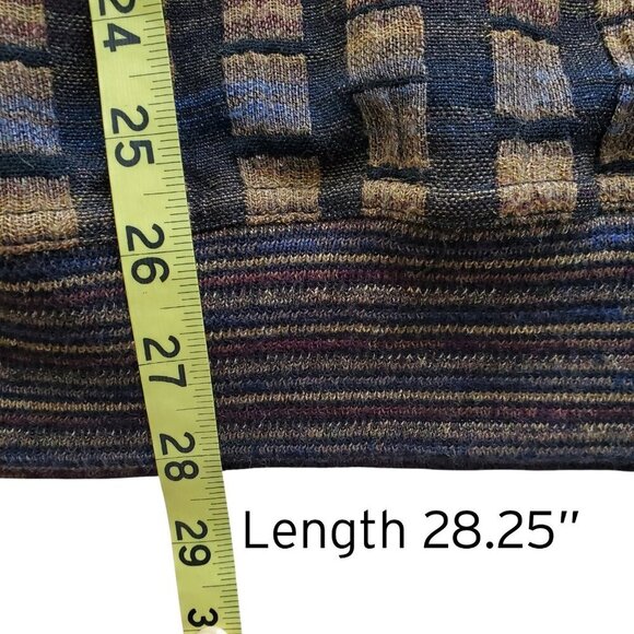 Jhane Barnes Vintage Wool Blend Coogi - Style Crewneck Flat Knit Sweater XL - Picture 10 of 14